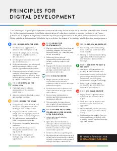 Principles for Digital Development