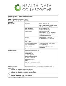 HDC Stakeholder Representative Group meeting minutes, Febuary 2022