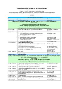 Tanzania Health Data Collaborative Launch Final Agenda