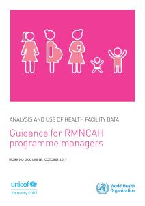 RMNCAH Facility Analysis Guidance